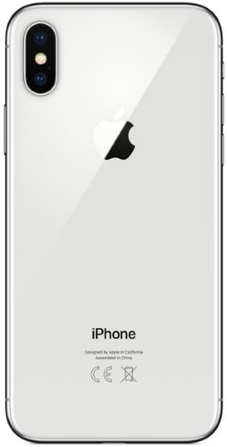 Apple iPhone X Silver вид сзади